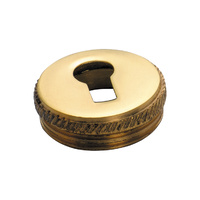 Tradco 3804PB Round Insert Escutcheon Polished Brass 19mm