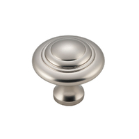 Restocking Soon: ETA Early November - Tradco Domed Cupboard Cabinet Knob 32mm Solid Brass Satin Nickel 6617