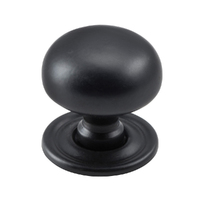 Restocking Soon: ETA Early February - Tradco Classic Cupboard Knob 32mm Matt Black 9564