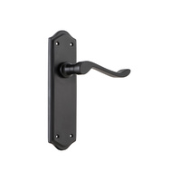 Restocking Soon: ETA Mid October - Tradco Henley Door Lever Handle on Shouldered Backplate Passage Matt Black 9614