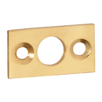 Restocking Soon: ETA End January - Tradco Barrel Bolt Flat Plate Keeper 7.5mm Polished Brass TD1419