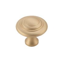 Restocking Soon: ETA Mid November - Tradco Domed Cupboard Cabinet Knob 32mm Solid Brass Satin Brass TD6697