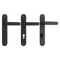 Iver Bronte Door Lever Handle on Oval Backplate Matt Black