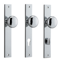 Iver Cambridge Door Knob on Rectangular Backplate Chrome Plated