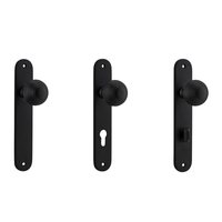 Iver Guildford Door Knob on Oval Backplate Matt Black