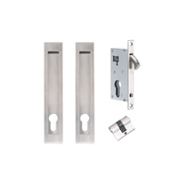 Zanda Verve Narrow Sliding Lock Kit 200mm x 37mm Stainless Steel 10538SS