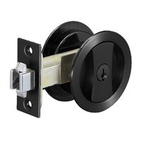 Zanda Round Cavity Sliding Lockable Set Matt Black 5335.BLK