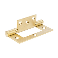 Restocking Soon: ETA End November - Zanda Fast Fix Bearing Hinge Timber 100x70x2.5mm Satin Brass 5908.SB