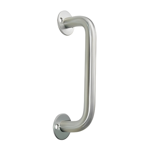 Legge D Pull Handle With Rose 200mm Satin Stainless Steel L1351SSS-05-R50