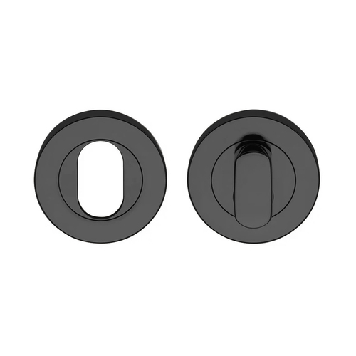 *Nonreturnable Item* Lockwood Symphony 1220 Series Oval Cylinder And Turn Escutcheon Kit Black Powdercoat 1226/7NPC (MTO 8)