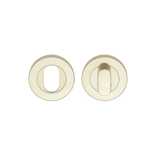 *Nonreturnable Item* Lockwood Symphony 1220 Series Oval Cylinder And Turn Escutcheon Kit Satin Brass Unlacquered 1226/7NSBU (MTO 8)