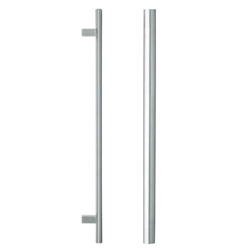 Lockwood Entrance Pull Handle 450mm Satin Stainless Steel Pair 141X450SSS