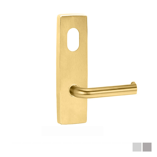 Lockwood Door Handle Square End Plate With Cylinder Hole & 102 Lever - Available in Various Finishes