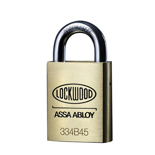 Lockwood 334 Series Brass Body Padlock Boron Shackle Keyed Alike