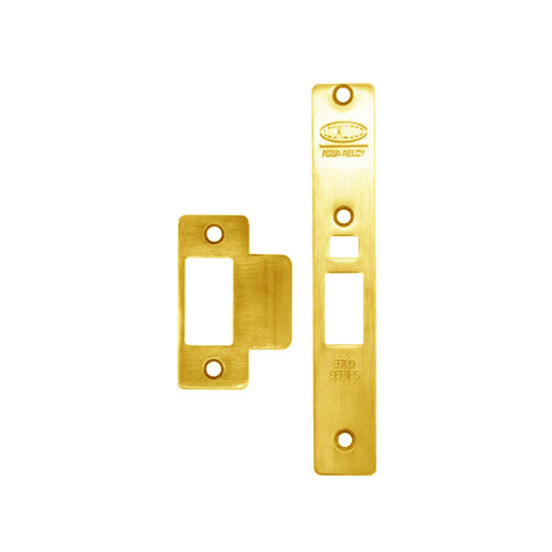 Lockwood 3782 Finish Conversion-Strike, Face Plate & Screw Kit (Does Not Suit 4782) Polished Brass