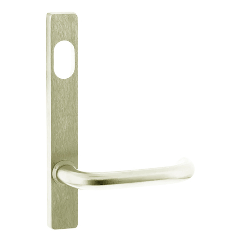 Lockwood 4801 Square End Plate with Cylinder Hole & 70 Lever Satin Brass Unlacquered 4801/70SBU