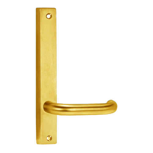 Lockwood Furniture Narrow Square End Plate Visible Fix with 70 Lever Polished Brass 4905/70PB