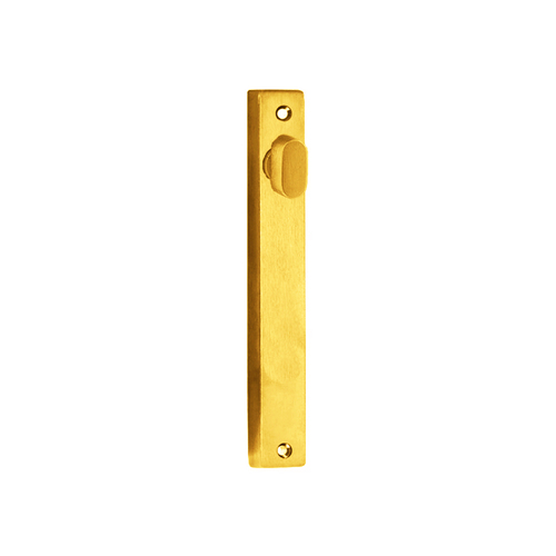 Lockwood 4906 Square End Plate with Turn Knob Aged Brass 4906AG