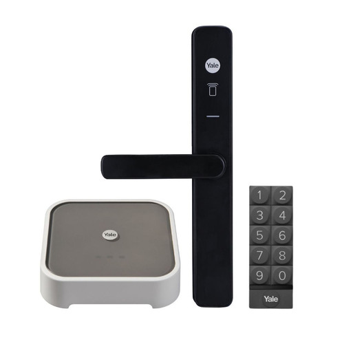 Yale Unity Smart Security Door Lock with Connect Plus Bridge and Smart Keypad Matt Black YUR/SSDL/PKIT/MBK