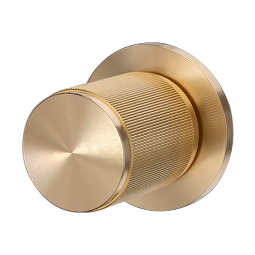 Buster and Punch Door Knob set Linear Brass RDK-051053