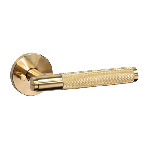 Buster and Punch Cross Door Lever Handle Privacy Brass ZDD-052275