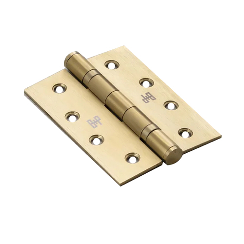 Buster and Punch Door Hinge Fixed Pin 100x75mm Brass ZHG-051847