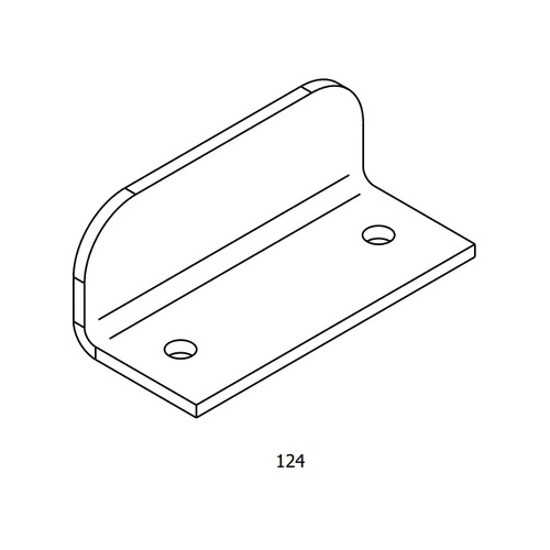 Brio Floor Mounted Sawcut Guide 124 For Top Hung Sliding Panels