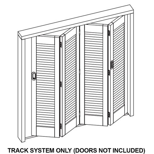 Brio Shutterfold 25 Door Folding Track System for Top Hung Exterior Folding Shutters 2 Panel