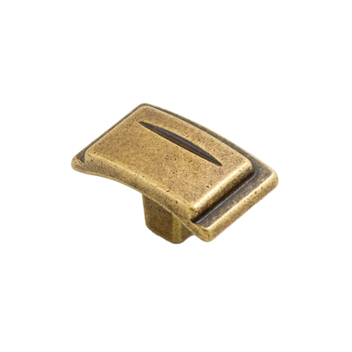 Castella Artisan Chisel Kitchen Cabinet Knob 38mm Antique Brass 086.038.03