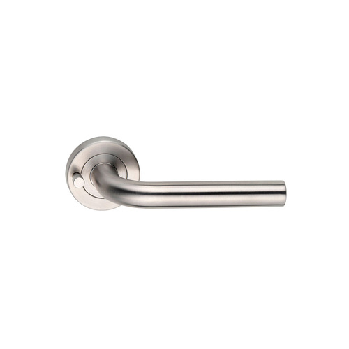 Dormakaba Coastal Round Rose Privacy Door Handle Leverset Satin Stainless Steel 4300/45PSSS