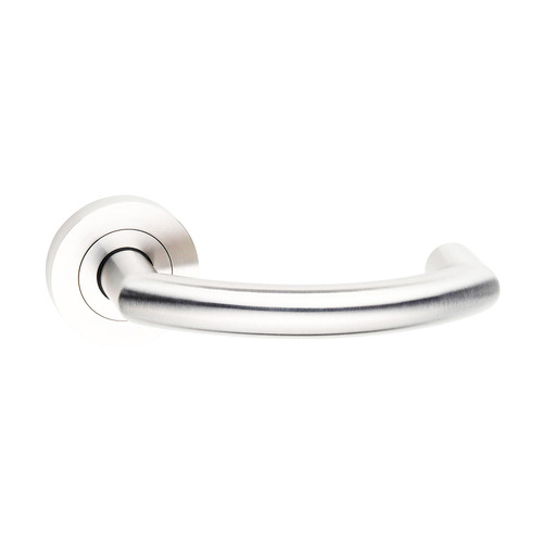 Dormakaba Urban Door Lever Handle on Round Rose Polished Stainless 4300/60TPSS