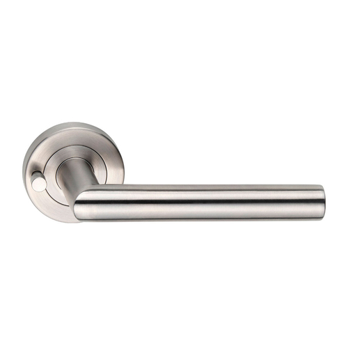 Dormakaba Urban Round Rose Privacy Door Handle Leverset Satin Stainless Steel 4300/80TPSSS