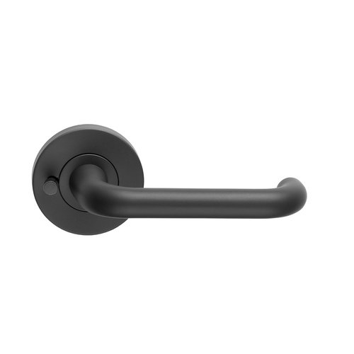 Dormakaba Vision Round Privacy Door Handle Leverset 65mm Rose Black 8600/18PVBLK