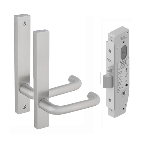 Dormakaba Passage Lockpack 30mm Backset with End Plate Furniture Satin Stainless Steel SB2312KIT55SS