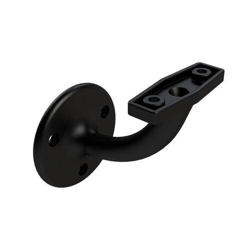 Emro Stair Hand Rail Bracket Conventional Visible Fix 60mm Matte Black 440MB