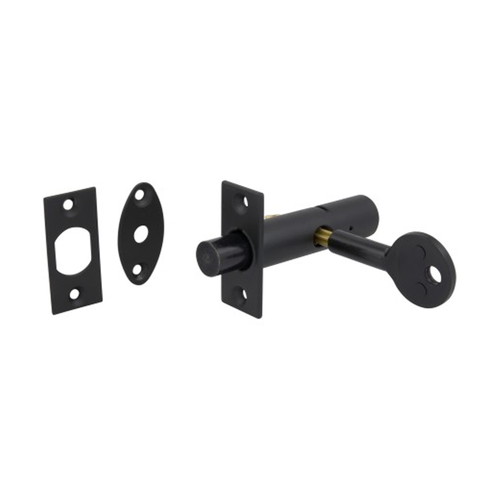 Gainsborough Door Security Bolt 32mm Backset Matt Black 444MBC