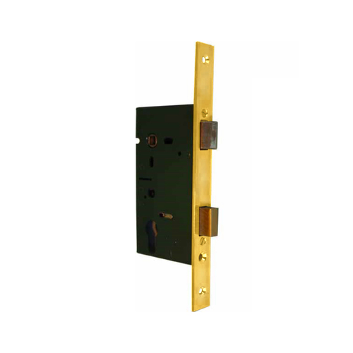 Jacksons Mortice Lock Long Body 60mm with Cylinder Body Polished Brass JMCL60PB