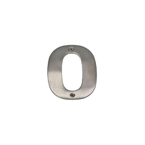 Mappas Door House Number #0 Visible Fix 50mm 304 Grade Stainless Steel SN050