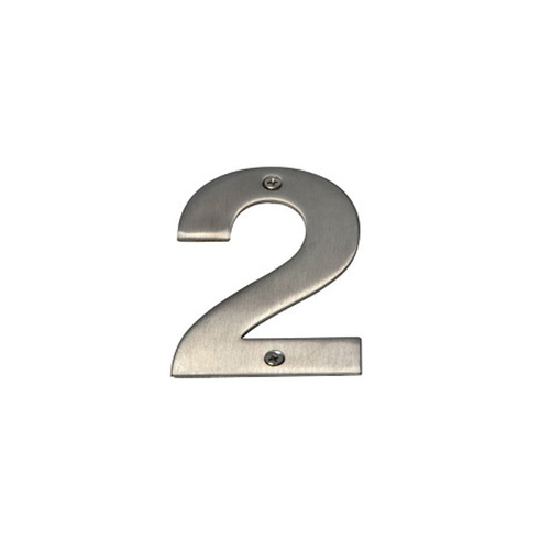 Mappas Door House Number #2 Visible Fix 50mm 304 Grade Stainless Steel SN052