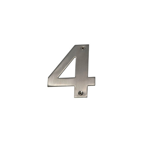 Mappas Door House Number #4 Visible Fix 50mm 304 Grade Stainless Steel SN054