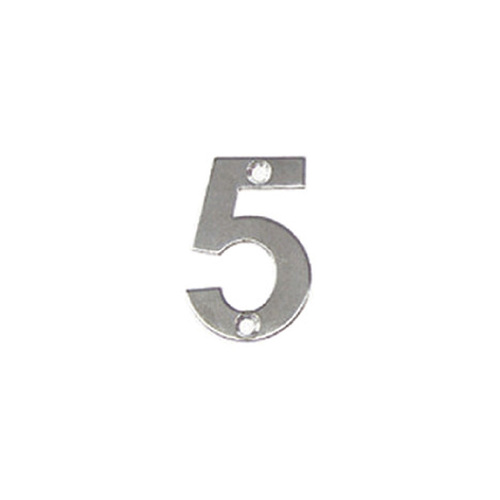 Mappas Door House Number #5 Visible Fix 50mm 304 Grade Stainless Steel SN055