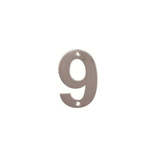 Mappas Door House Number #9 Visible Fix 50mm 304 Grade Stainless Steel SN059