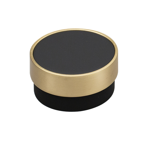 Kethy Radio Knob 48mm dia Black Stain with Brass ring L4346/48-BKSBR