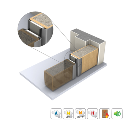 Kilargo Aluminium Meeting Stile Seal for Double Action Fire Door 2440mm Clear Anodised FDMS-2440BB