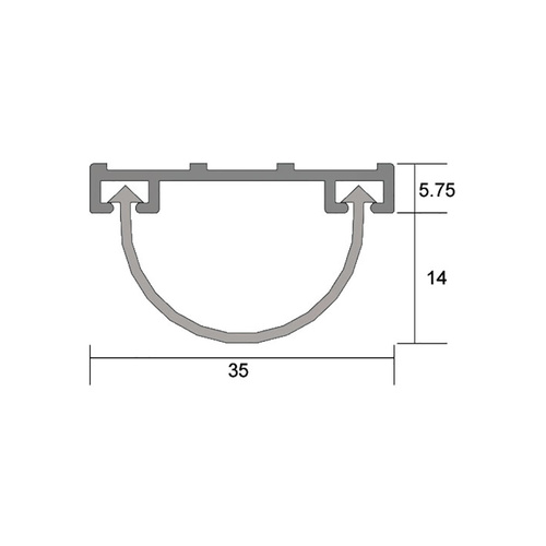 Kilargo Antimicrobial Door Bottom Seal 1000mm IS3020AMsi-1000CA