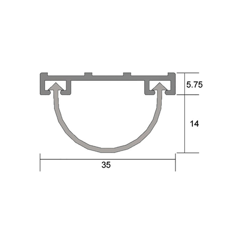 Kilargo IS3020si Large Compression Type Silicone Seal for Door Bottoms 4000mm