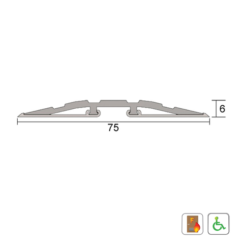 Kilargo IS4010 Heavy Duty Low Profile Threshold Plate 1000mm Clear Anodised 