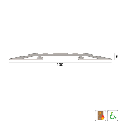 Kilargo IS4015 Heavy Duty Low Profile Threshold Plate 1500mm Black Anodised