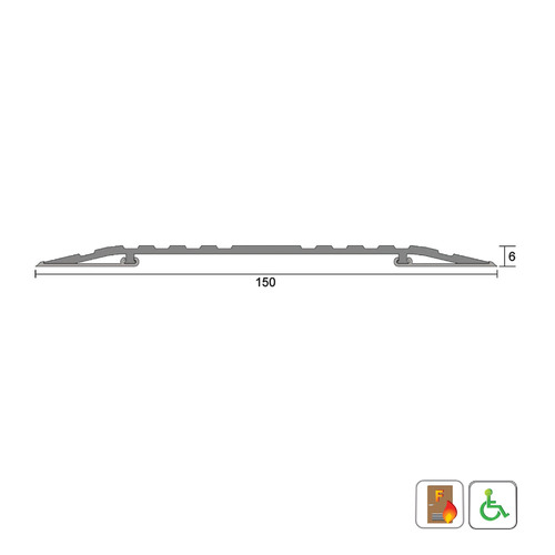 Kilargo IS4025 Heavy Duty Low Profile Threshold Plate 1000mm Clear Anodised