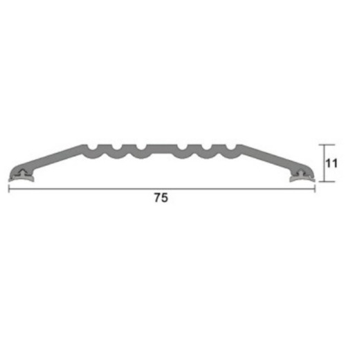 Kilargo IS4030 75mm Heavy Duty Threshold Plate 11mm H 1000mm Clear Anodised 